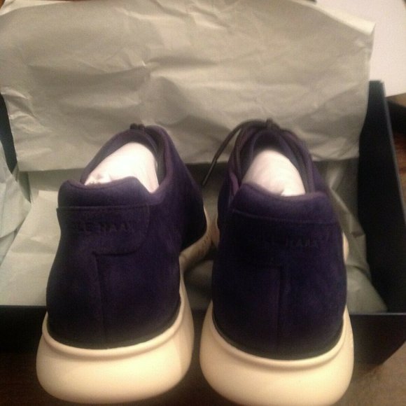 Cole Haan Men's 2.ZeroGrand Perforated Navy Suede Oxford Casual Shoes 11.5M NIB - Picture 5 of 7